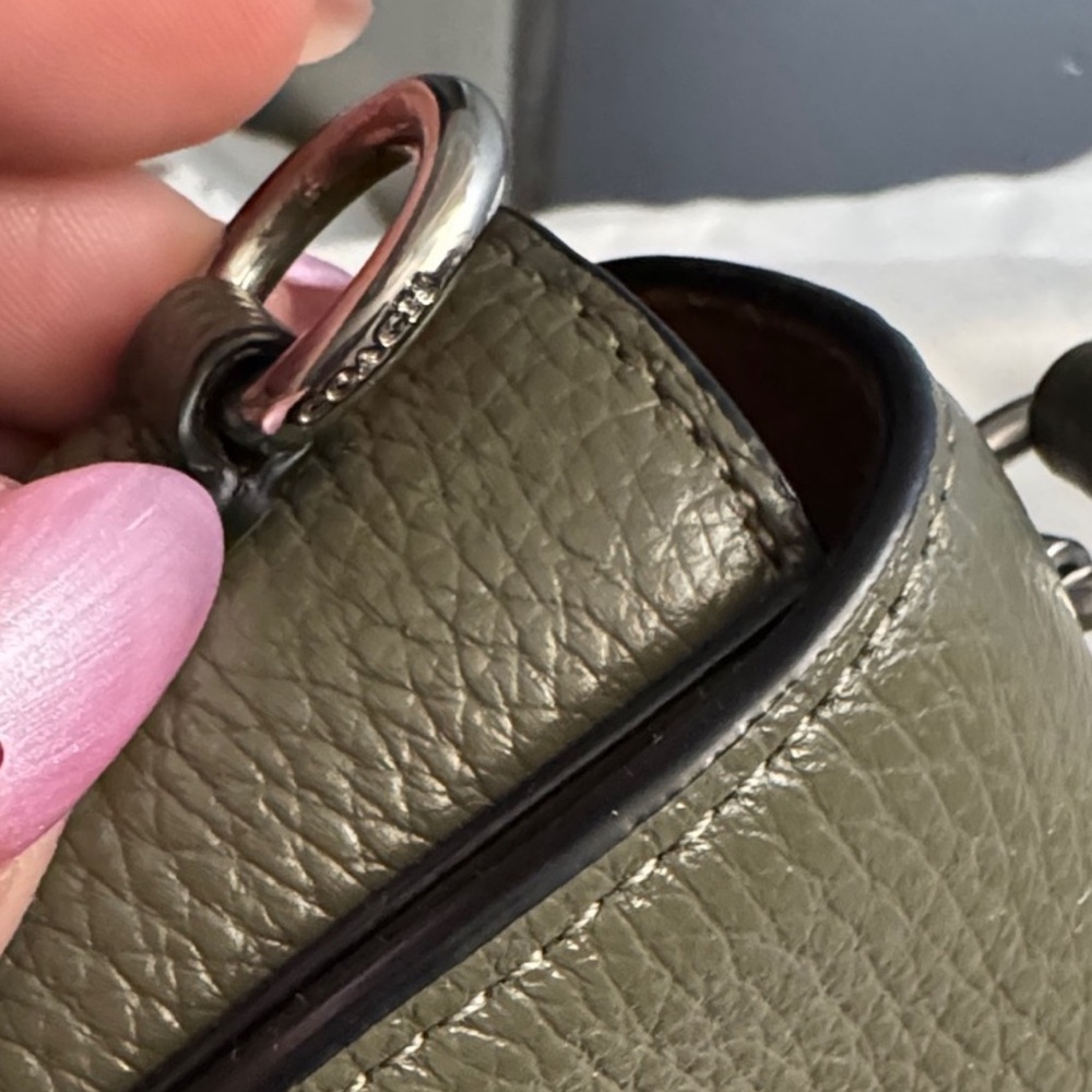 Coach Marlie Top Handle Leather Satchel/Shoulder Bag in Silver/Surplus - Picture 11 of 13